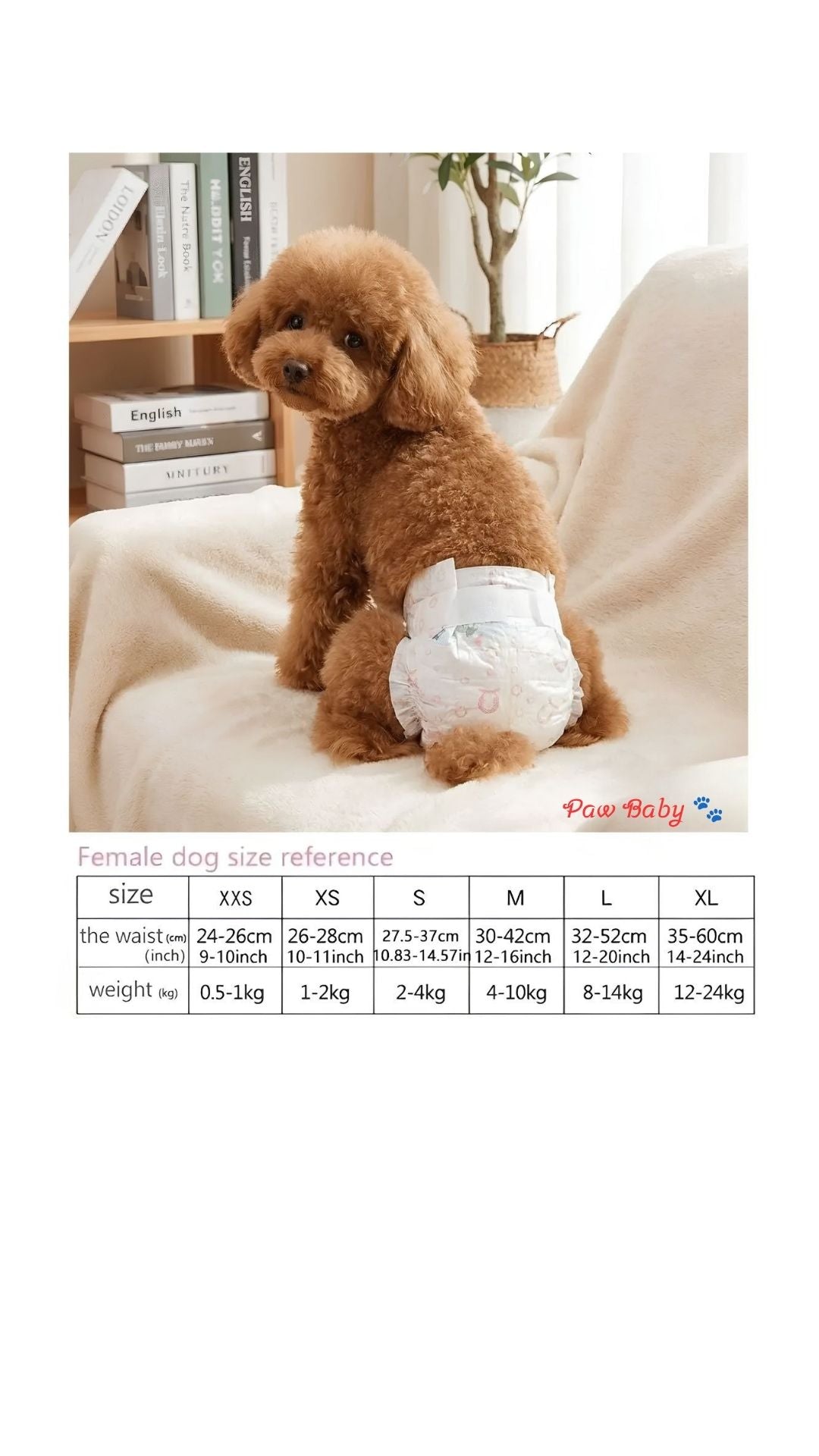 10 Pcs Super Absorbent Female Dog Diapers β Breathable & Adjustable Disposable Puppy Nappies with Cute Cartoon Prints