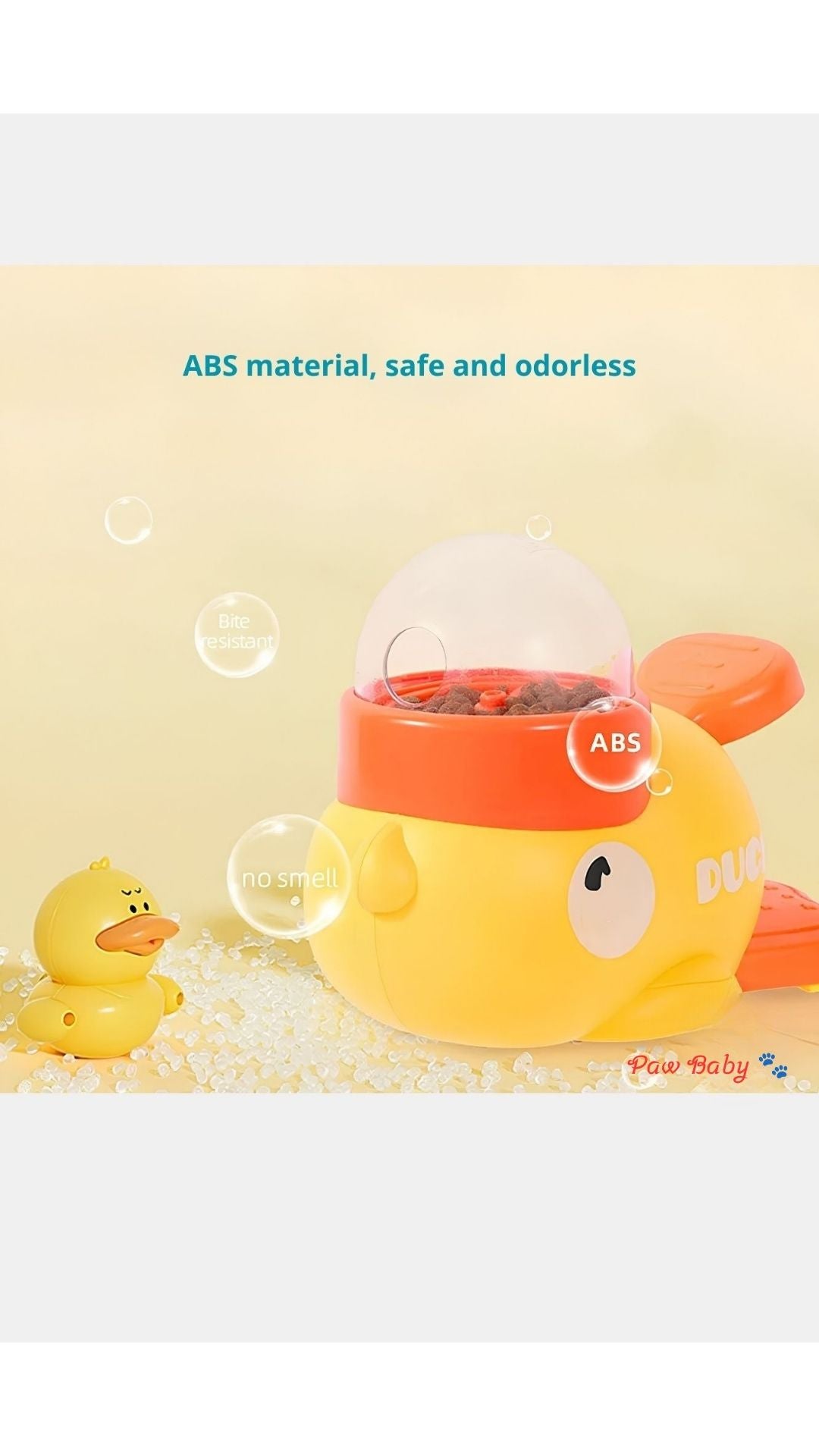 Yellow Duck Interactive Dog & Cat Treat Dispenser Toy โ Durable Slow Feeder Puzzle for Mental Stimulation & Training
