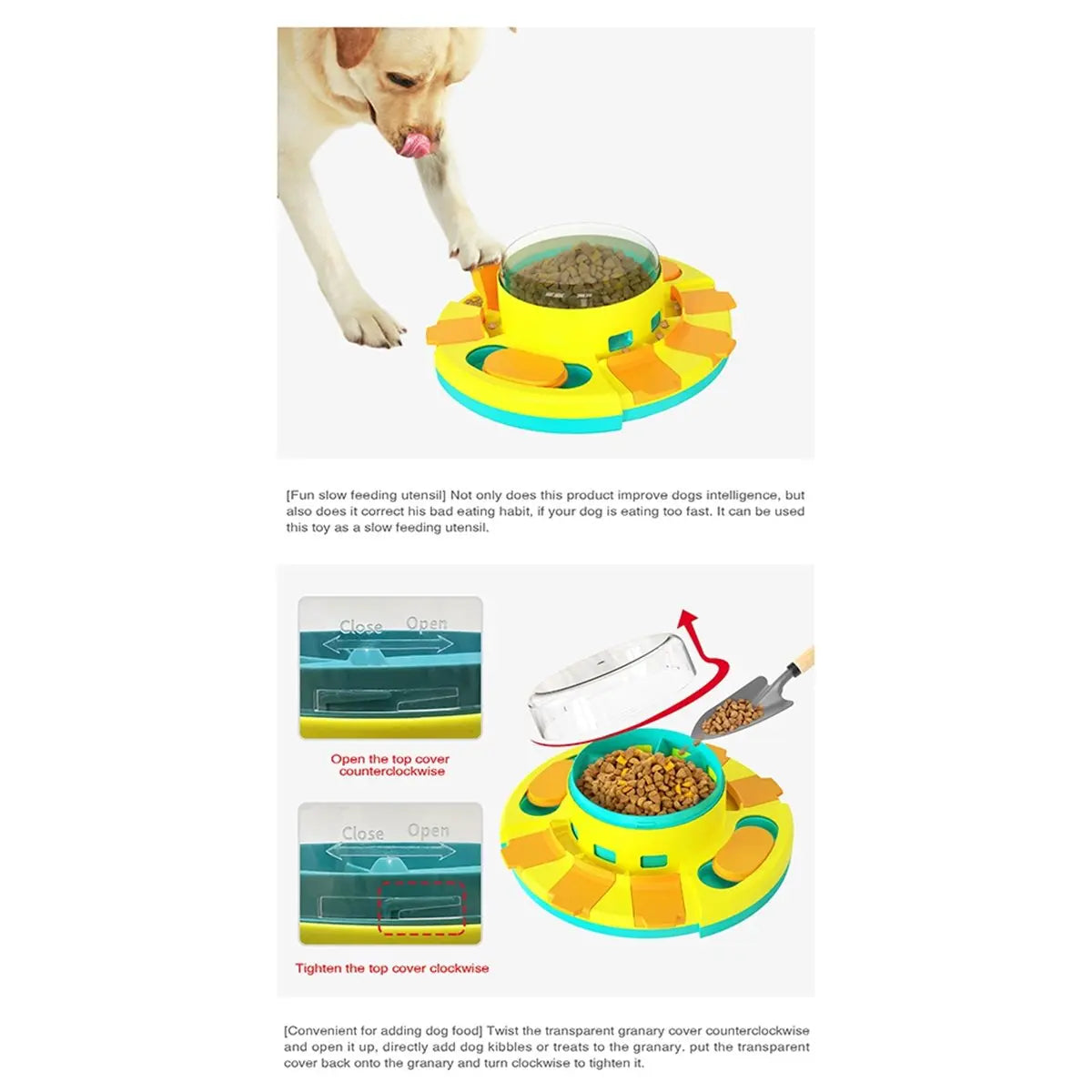 New Interactive Puzzle For Dogs Enrichment Pet Slow Feeder Dispenser For Dry Food And Treat Dispenser