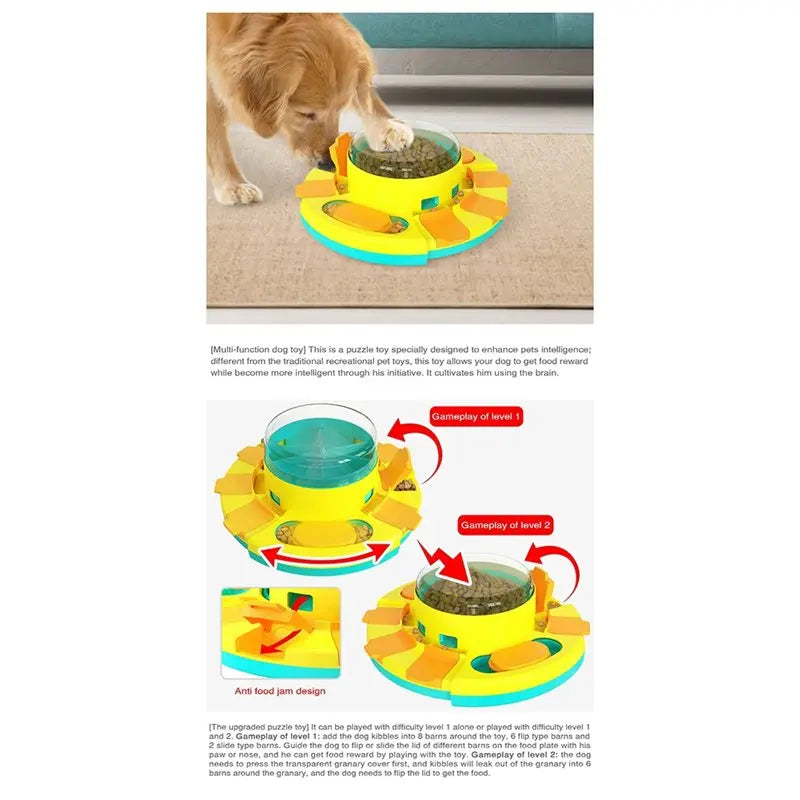 New Interactive Puzzle For Dogs Enrichment Pet Slow Feeder Dispenser For Dry Food And Treat Dispenser