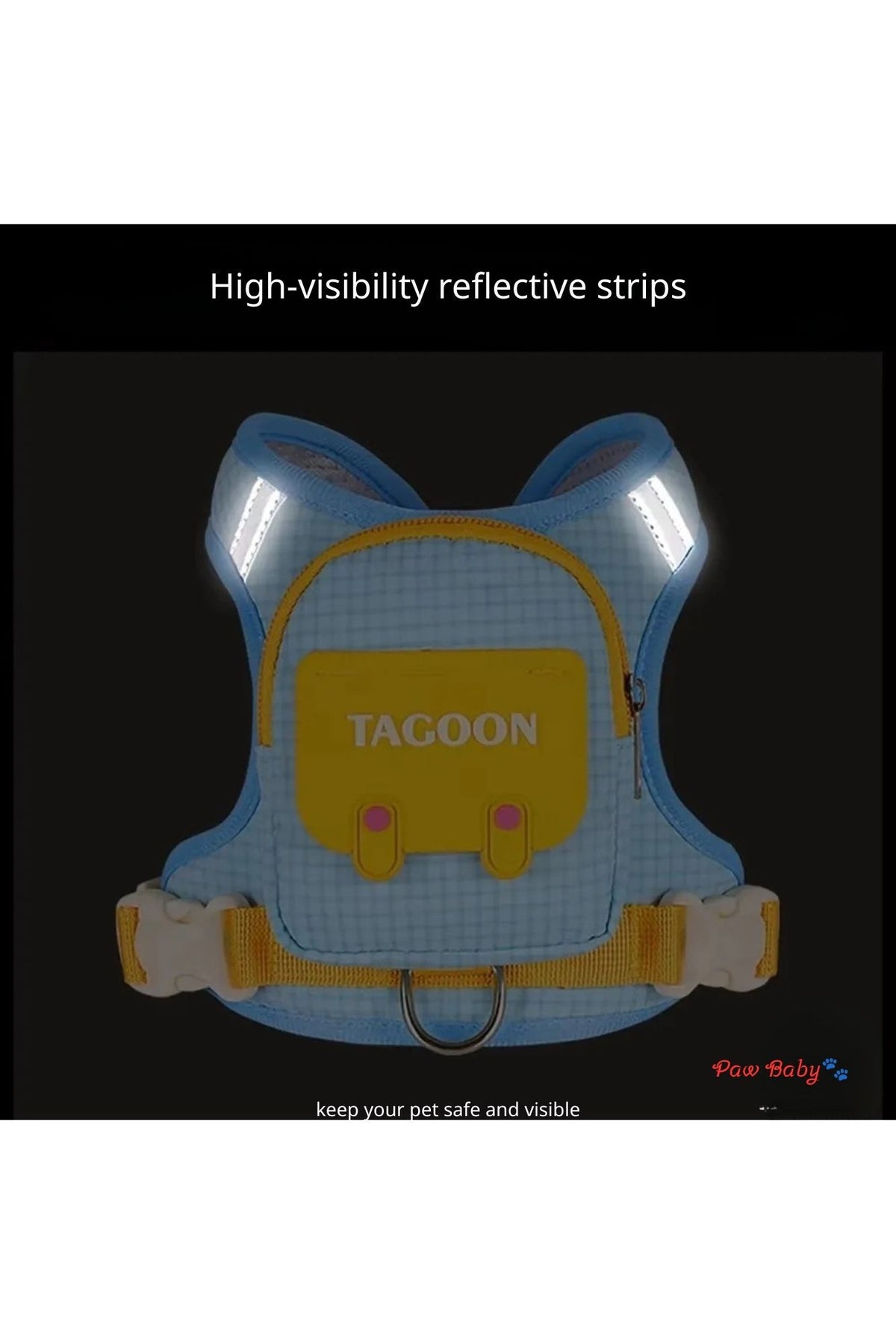 Cute Plaid Dog Backpack Harness – Self-Carrying Pet Walking Vest