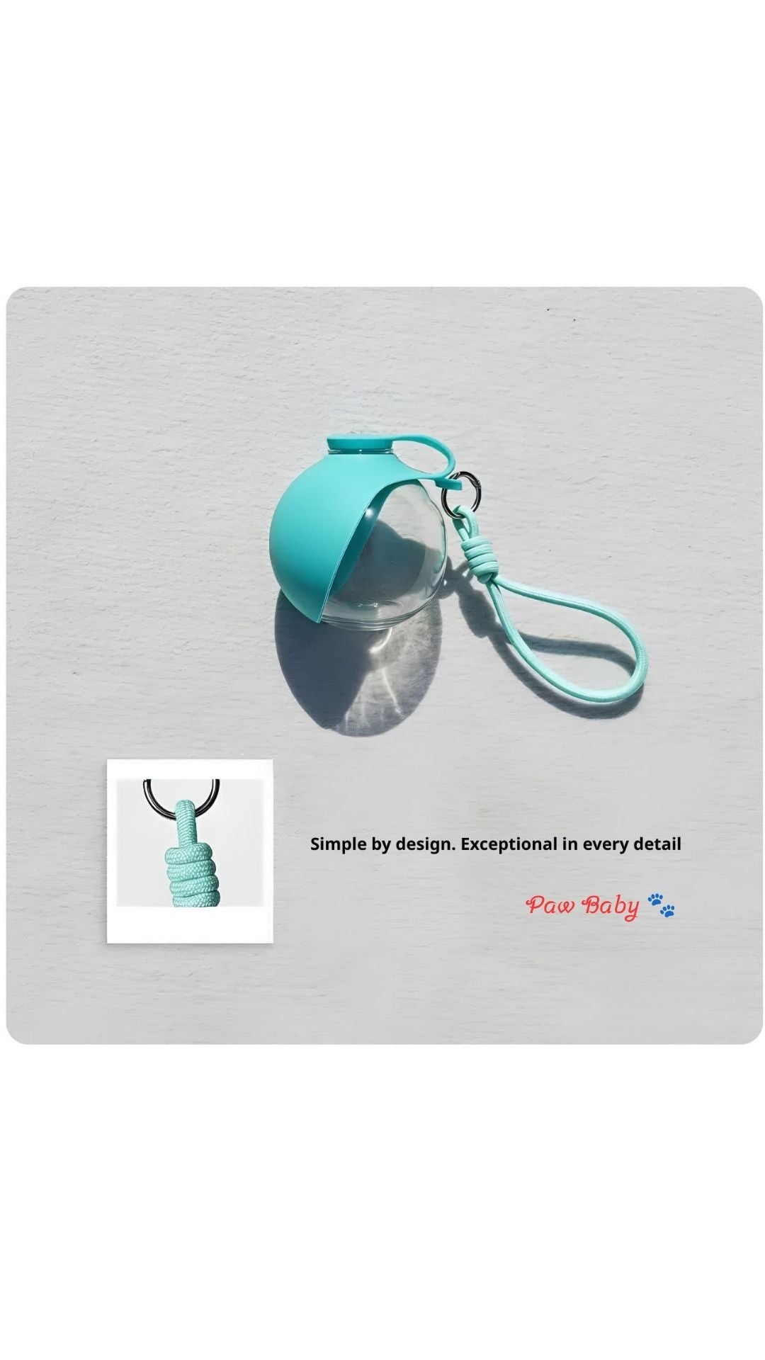 Leak-Proof 285ml Travel Dog Water Bottle with Detachable Silicone Bowl