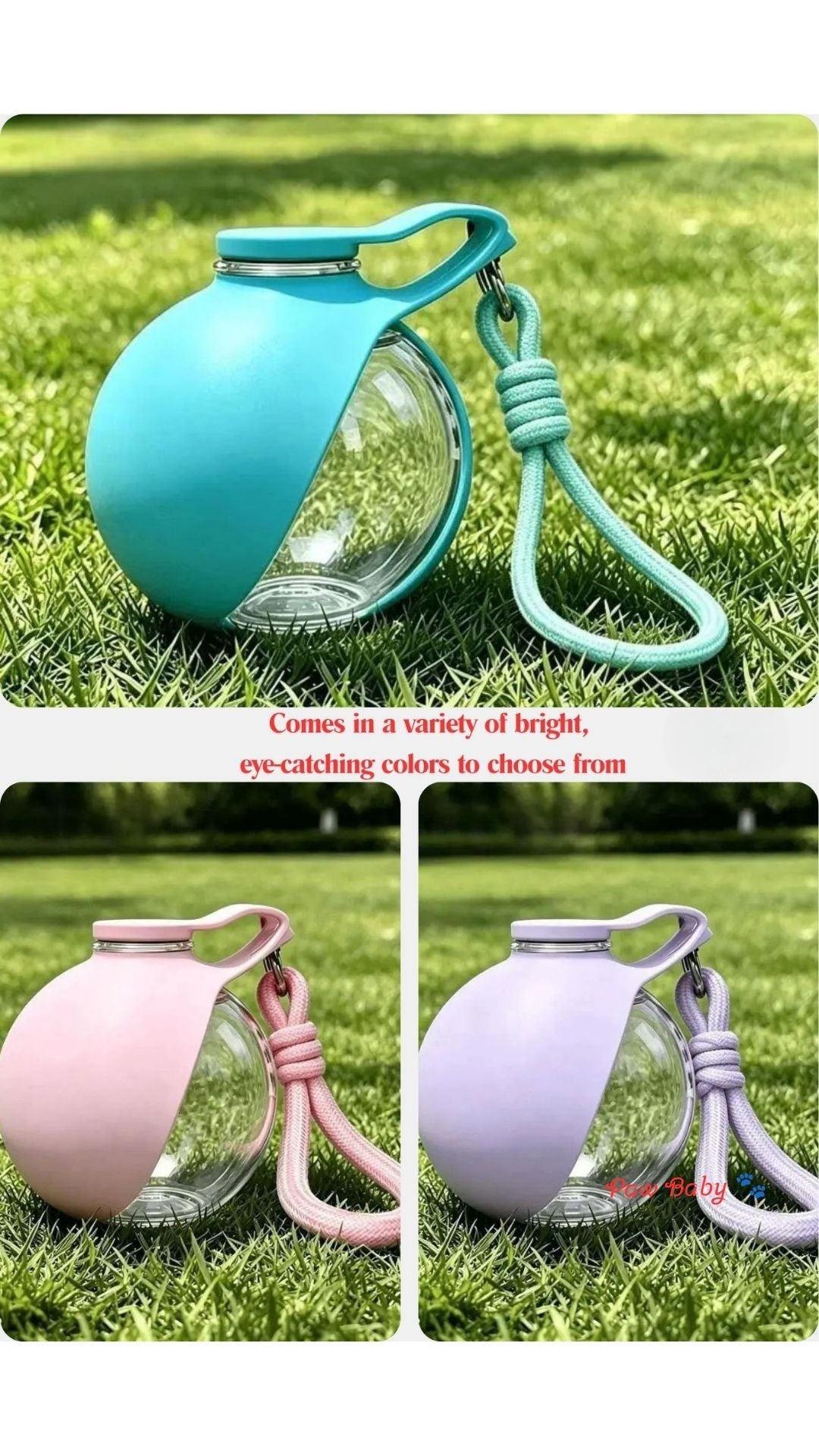 Leak-Proof 285ml Travel Dog Water Bottle with Detachable Silicone Bowl