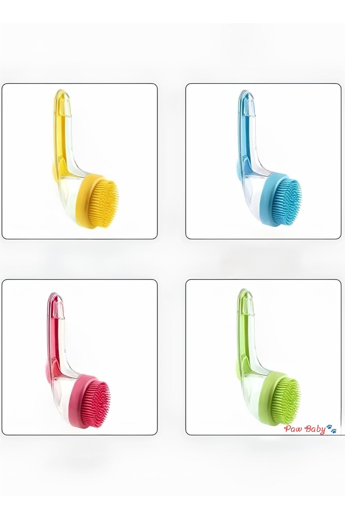 Soft Silicone Pet Bath Brush with Shampoo Dispenser & Long Handle – Gentle Massager & Hair Grooming Cleaner