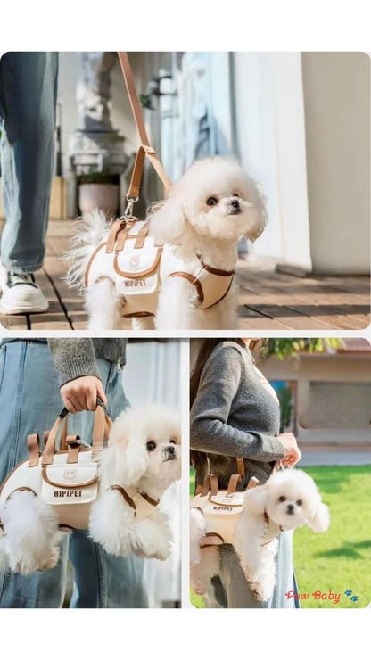 Adjustable Breathable Dog Harness Backpack – Heavy-Duty Portable Pet Carrier & Chest Strap