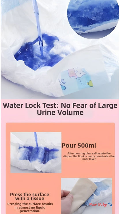 10 Pcs Super Absorbent Female Dog Diapers – Breathable & Adjustable Disposable Puppy Nappies with Cute Cartoon Prints