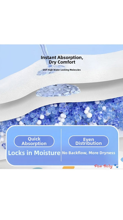10 Pcs Super Absorbent Female Dog Diapers – Breathable & Adjustable Disposable Puppy Nappies with Cute Cartoon Prints