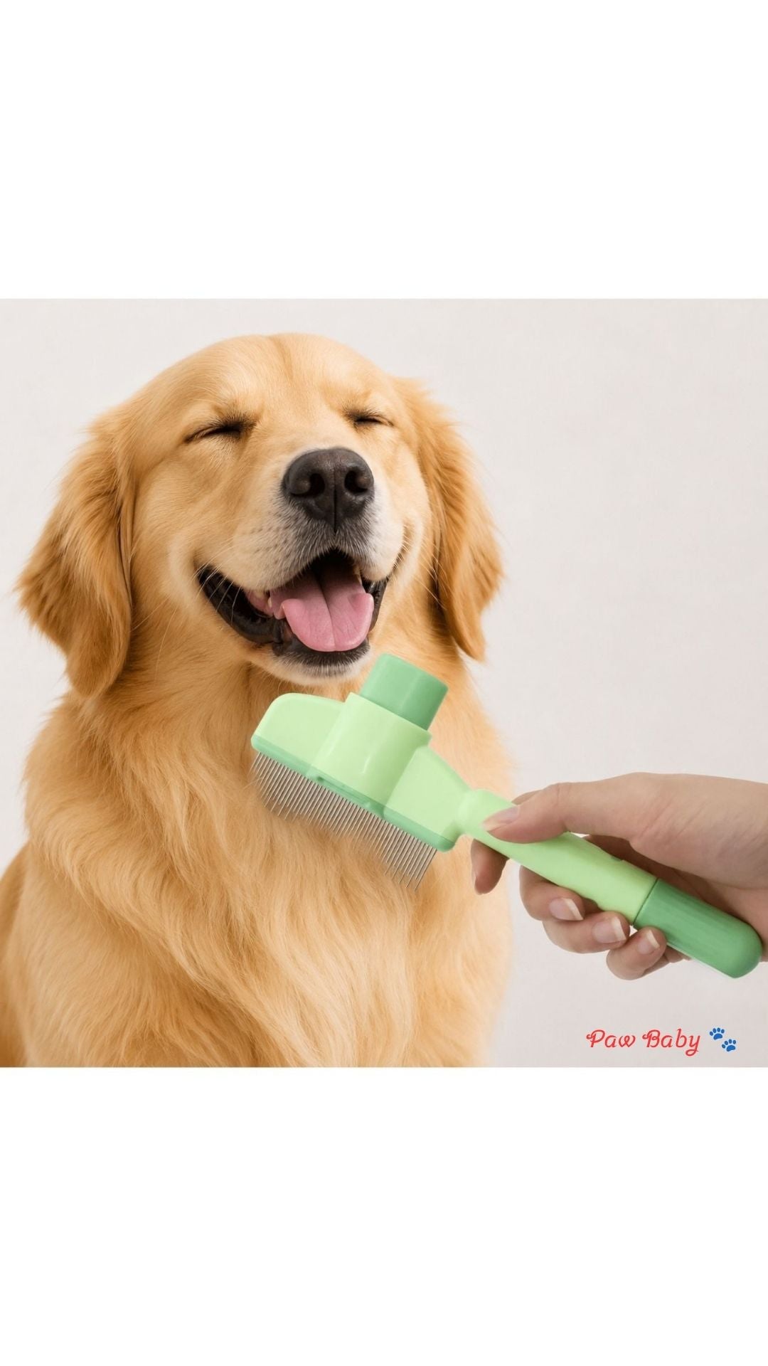 Professional Pet Grooming Comb – Stainless Steel Needle Slicker Brush for Dogs & Cats, Loose Hair & Knot Remover