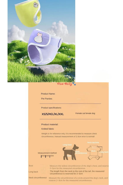Female Dog Physiological Pants – Washable Menstrual Hygiene Diapers & Anti-Harassment Underwear for Pets