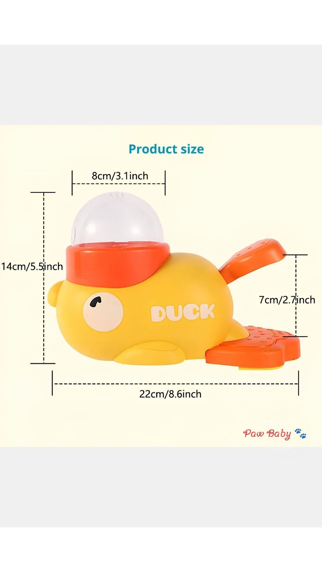 Yellow Duck Interactive Dog & Cat Treat Dispenser Toy – Durable Slow Feeder Puzzle for Mental Stimulation & Training