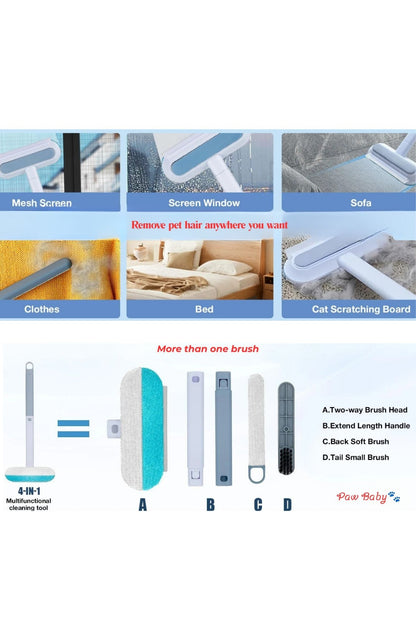 Multi-Functional Pet Hair Removal Brush for Sofas, Carpets & Furniture – Reusable, Gentle Yet Effective