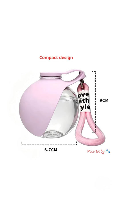 Leak-Proof 285ml Travel Dog Water Bottle with Detachable Silicone Bowl