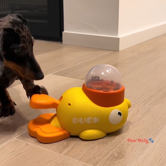 Yellow Duck Interactive Dog & Cat Treat Dispenser Toy – Durable Slow Feeder Puzzle for Mental Stimulation & Training