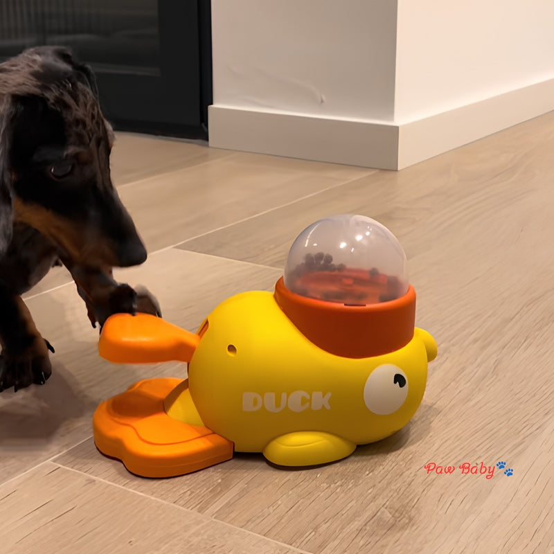 Yellow Duck Interactive Dog & Cat Treat Dispenser Toy – Durable Slow Feeder Puzzle for Mental Stimulation & Training