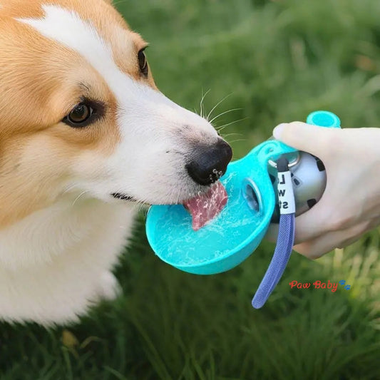 Leak-Proof 285ml Travel Dog Water Bottle with Detachable Silicone Bowl