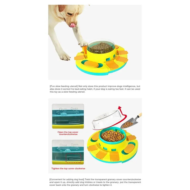 New Interactive Puzzle For Dogs Enrichment Pet Slow Feeder Dispenser For Dry Food And Treat Dispenser